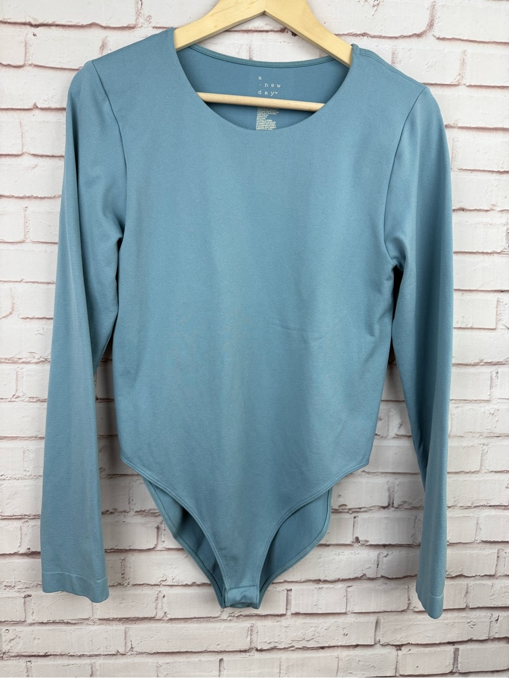 Blue Long Sleeve Bodysuit